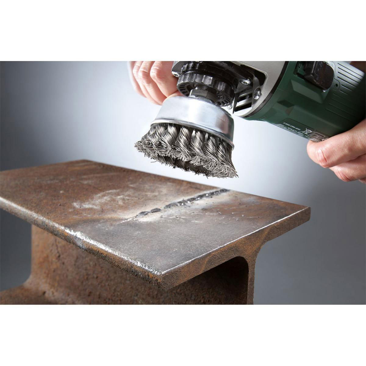 kwb  Topfbürsten Aggresso-Flex für Einsatz mit Winkelschleifern 100 mm gezopft Bild 3