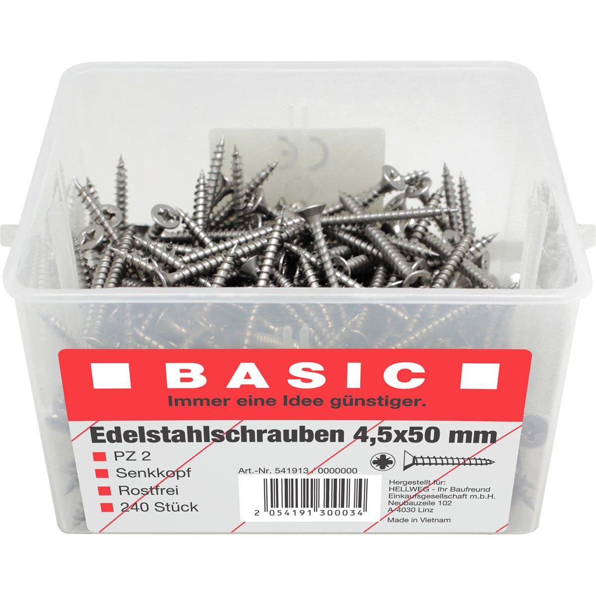 MyTool  Edelstahlschraube 4,5 x 50 mm 240 Stück im Eimer Bild 2