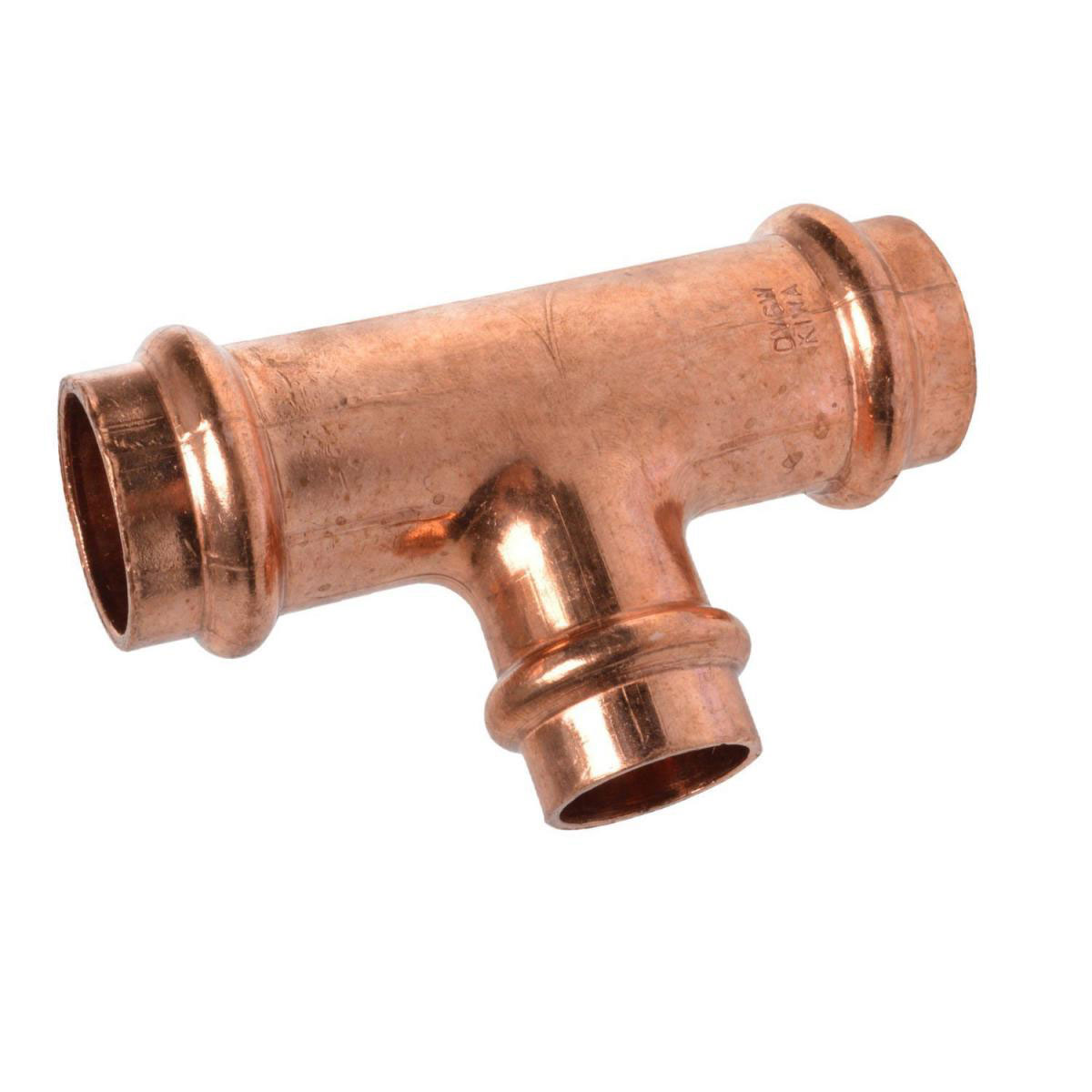 Kirchhoff T-Reduzierstück Pressfitting für Kupfer 28 x 22 x 28 mm V-Kontur Bild 1