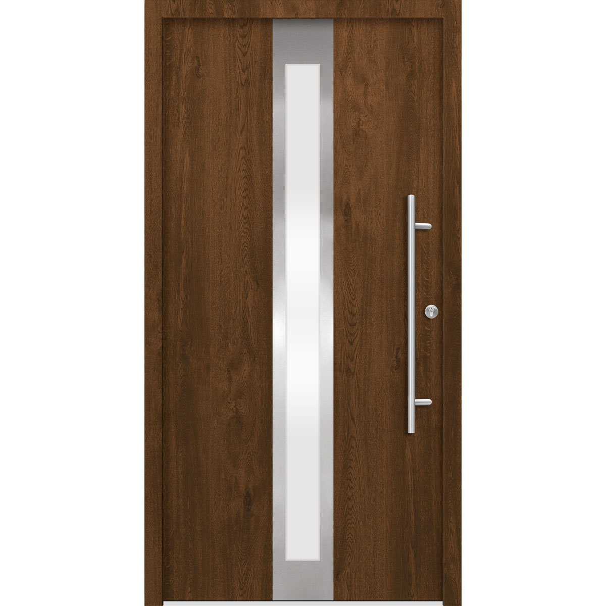 SplenDoor Premium-Haustür Passivedoor Stockholm energiesparend nussbaum 110 x 210 cm rechts