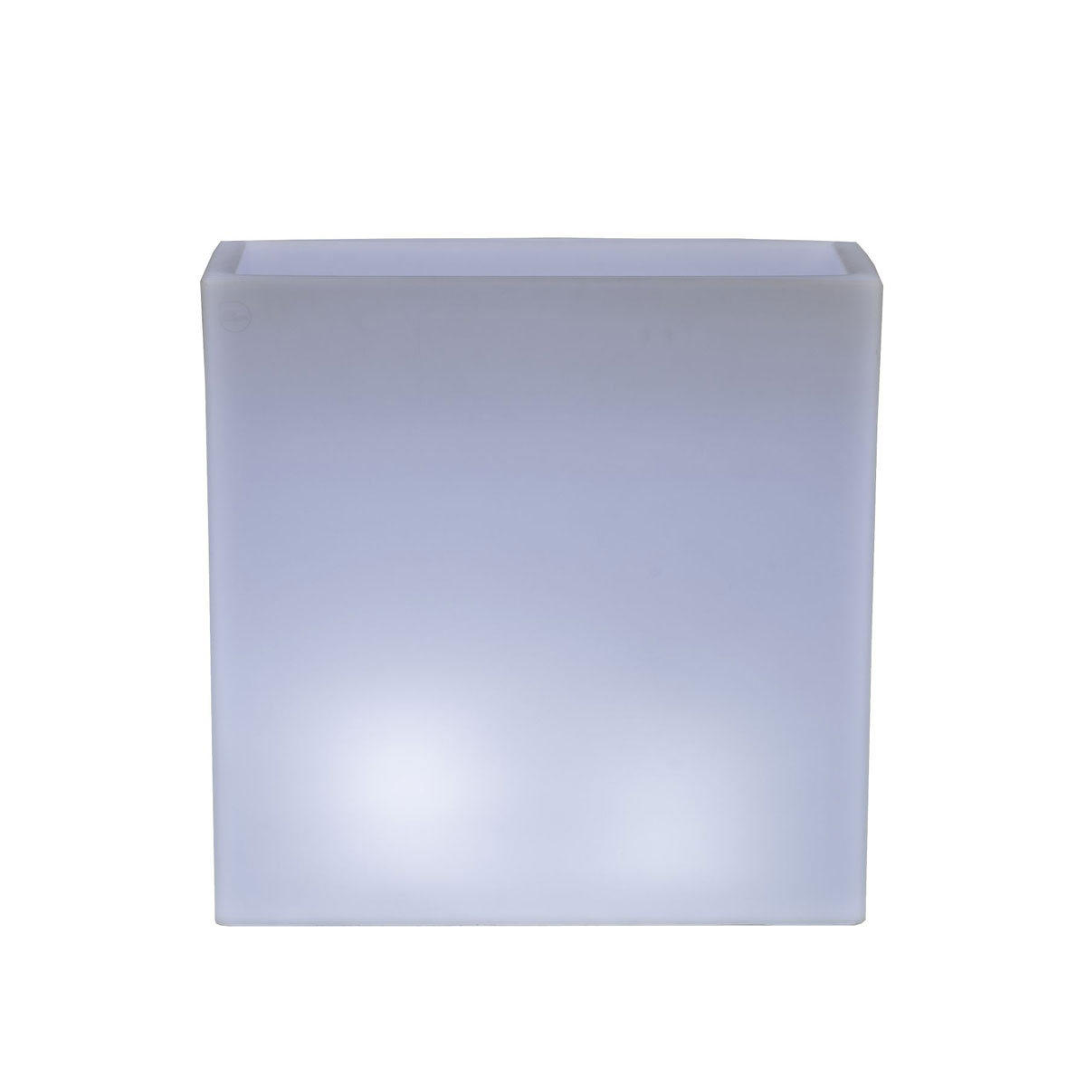 NewGarden LED-Blumentopf Junco 80 Ø80 cm transluzentes weiß