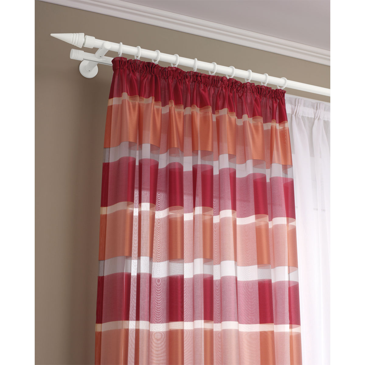 Gardinia  Gardinenstange Chicago mit Innenlauf Durchmesser 16 mm 120 cm weiß Bild 4