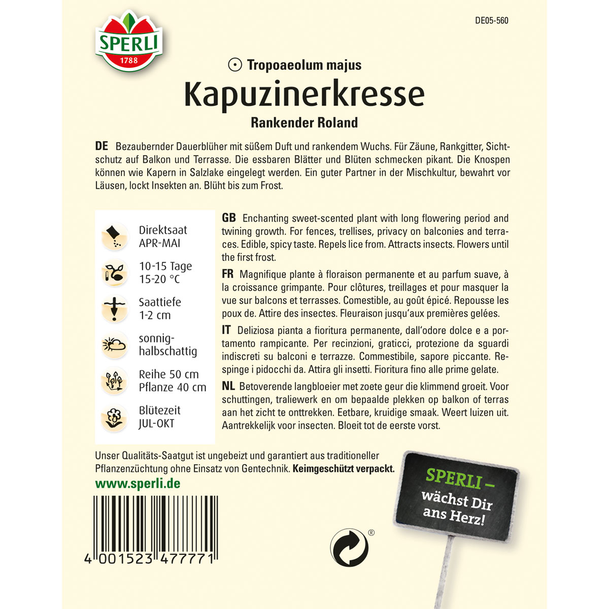 Sperli Kapuzinerkresse Roland Mischung Bild 2