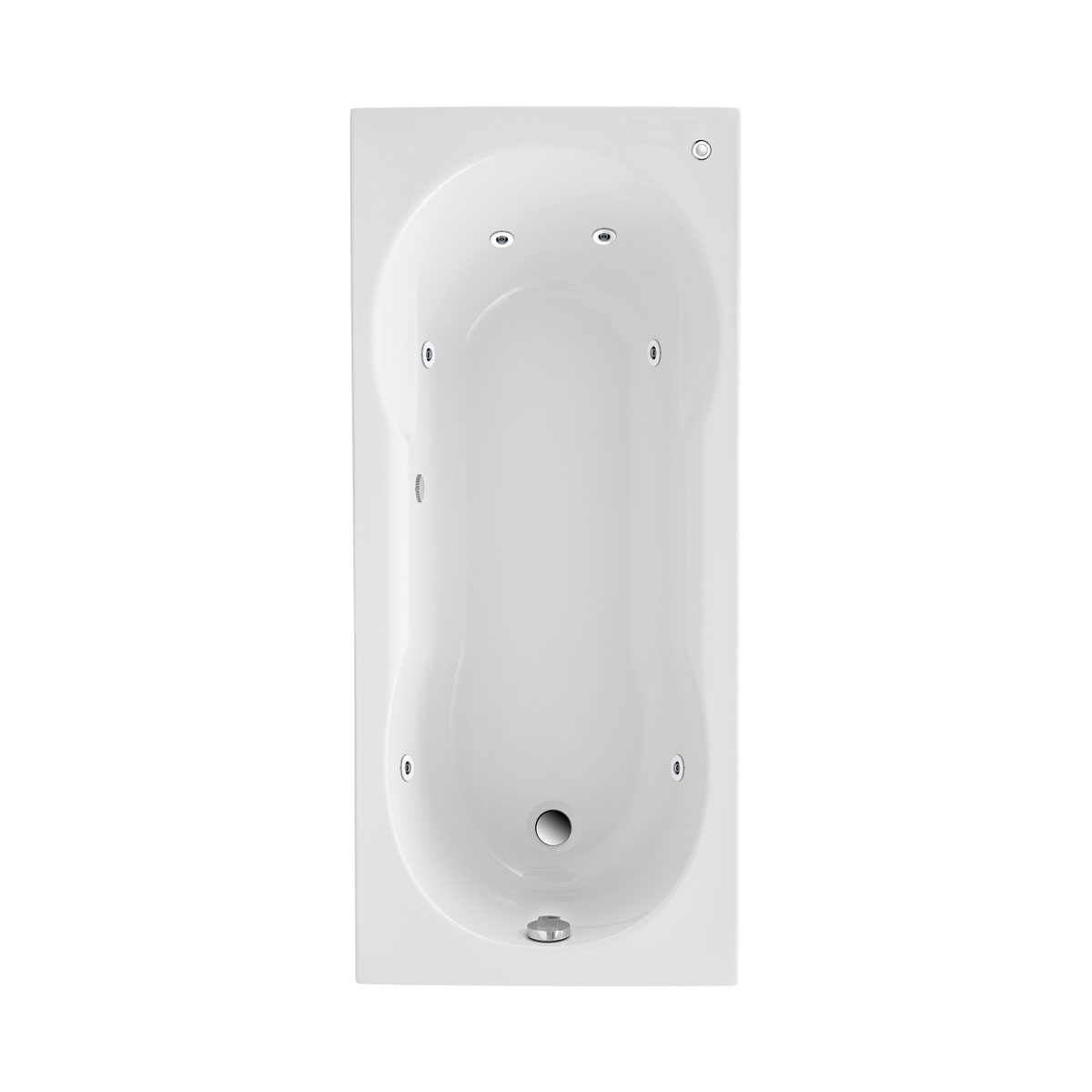 Ottofond Whirlpool-Set Nixe 170 x 75 cm weiß/chrom Typ 1 Bild 1