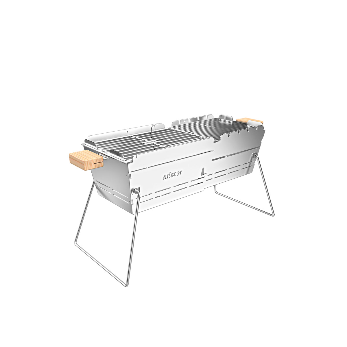 Knister Holzkohlegrill Premium Grillfläche 22 x 28-49 cm auseinanderziehbar