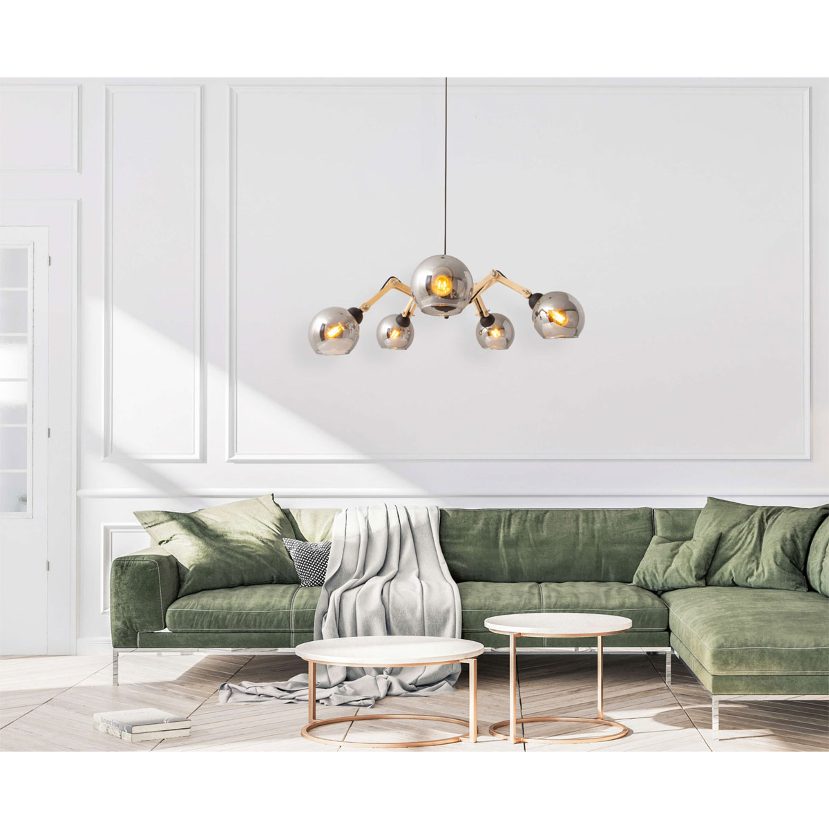 näve  Pendelleuchte Soito schwarz Glas 5er Bild 6