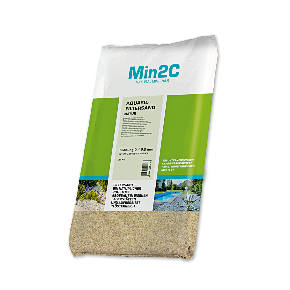Filtersand Aquasil 0,4-0,8 mm 25 kg
