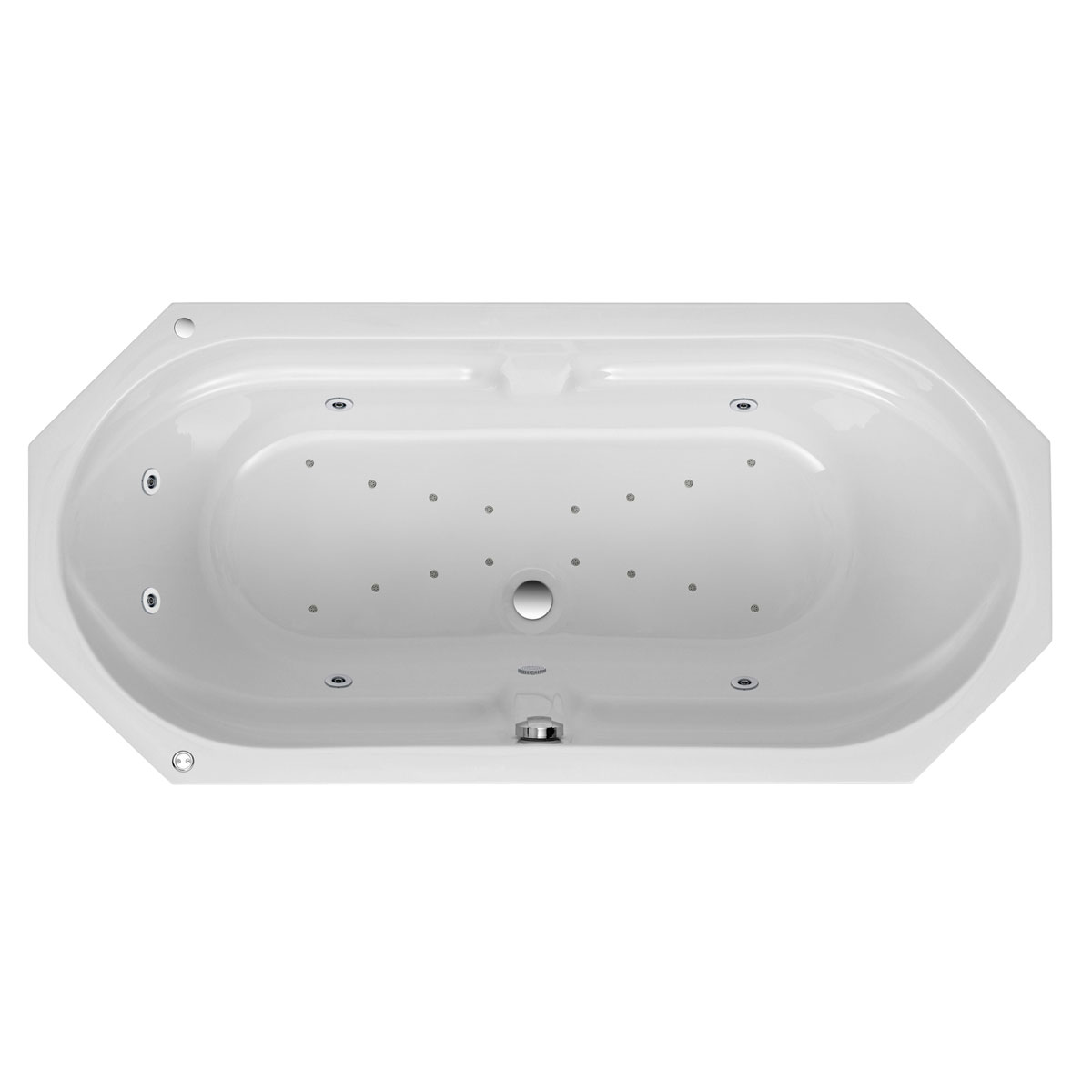 Ottofond Whirlpool-Set Sicilia 170 x 75 cm weiß/chrom Typ 3 Bild 1