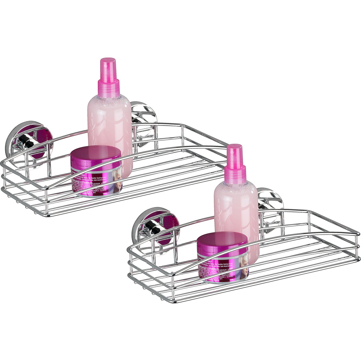 Wenko  Vacuum-Loc Wandablage 2er Set Befestigen ohne bohren Bild 2