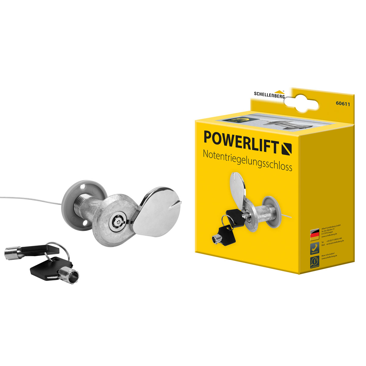 Schellenberg Notentriegelungsschloß für Garagentor Bild 2