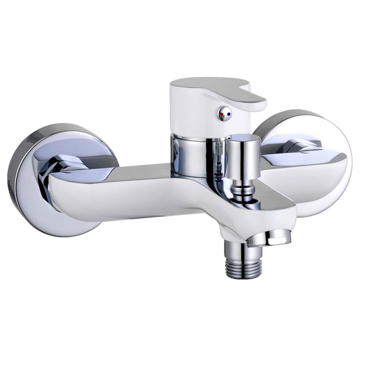 Wannenfüllarmatur Diziani chrom-weiß