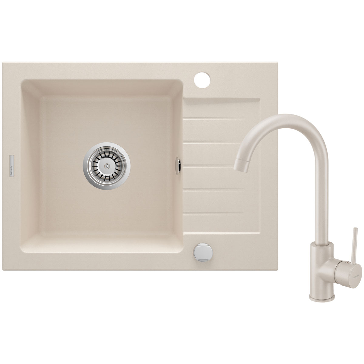 deante  Granitspülen-Set ZORBA mit Armatur beige