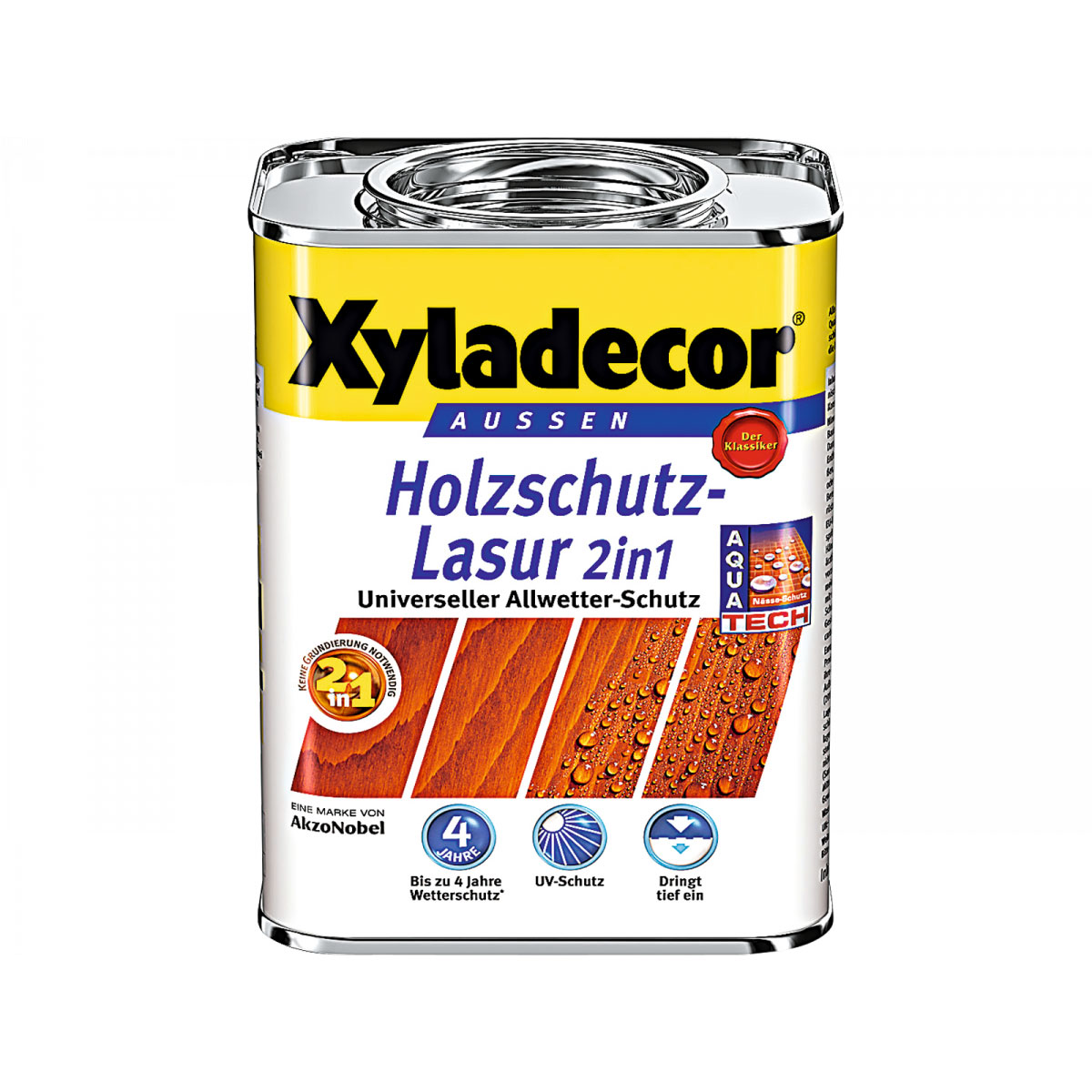 Xyladecor Holzschutz-Lasur nussbaum 2,5 L Bild 1