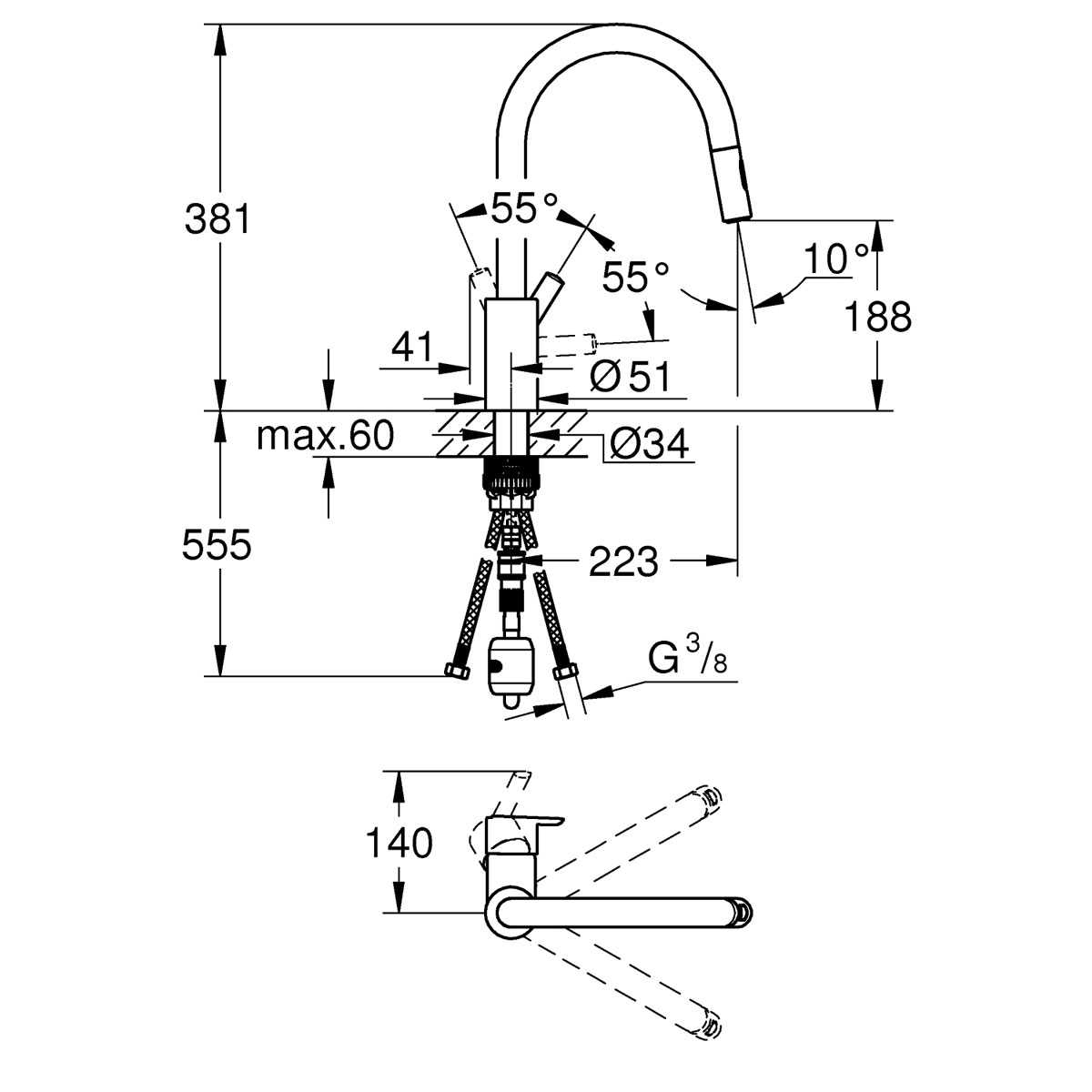 Grohe Feel Einhand-Spültischbatterie DN 15 Bild 3