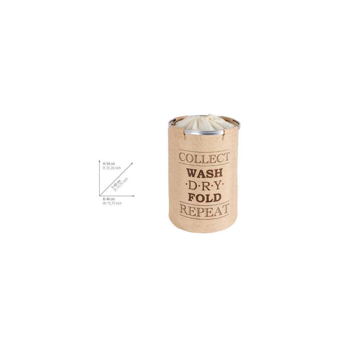 Wenko  Wäschesammler Ringo Beige Wäschekorb 68 l Bild 8