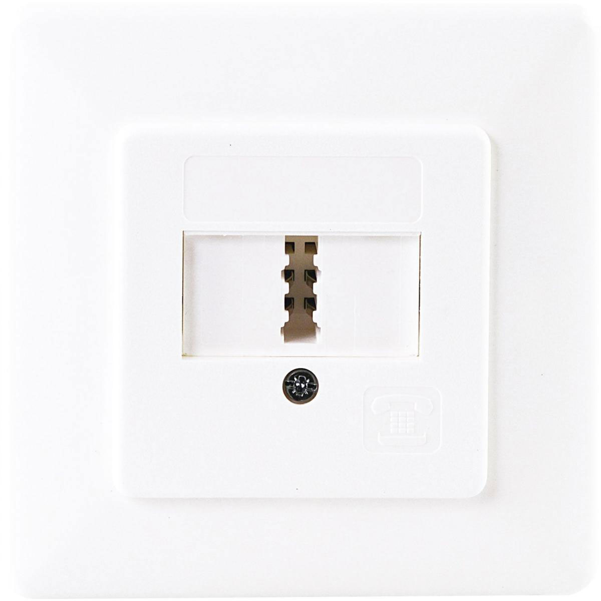 Schwaiger Telefon-Anschlussdose F Unterputzmontage weiß Schwaiger Telefon-Anschlussdose F Unterputzmontage weiß