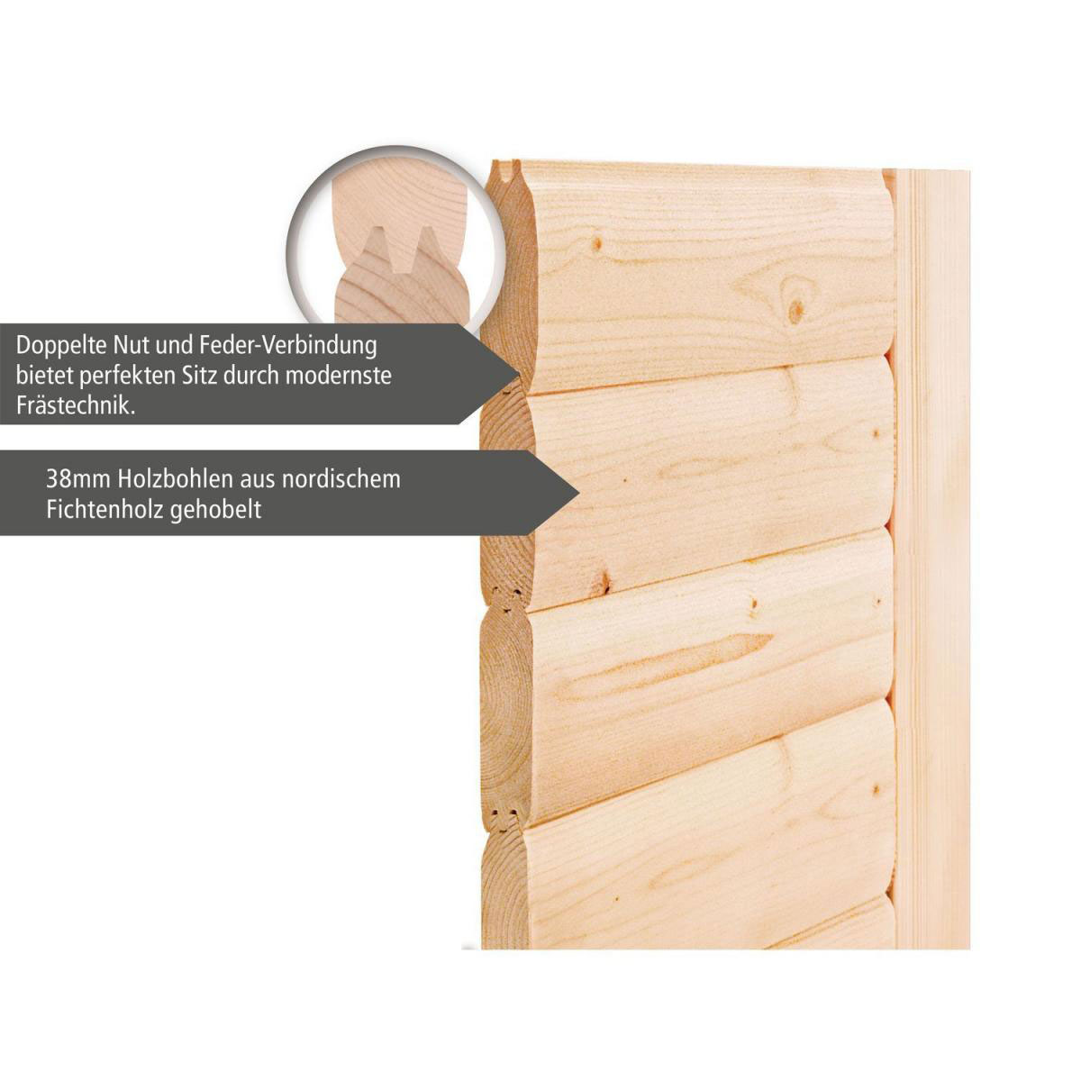 Karibu Sauna Leona Eckeinstieg 9 kW Ofen integr Strg kein Kranz bronzierte Glastür Bild 9