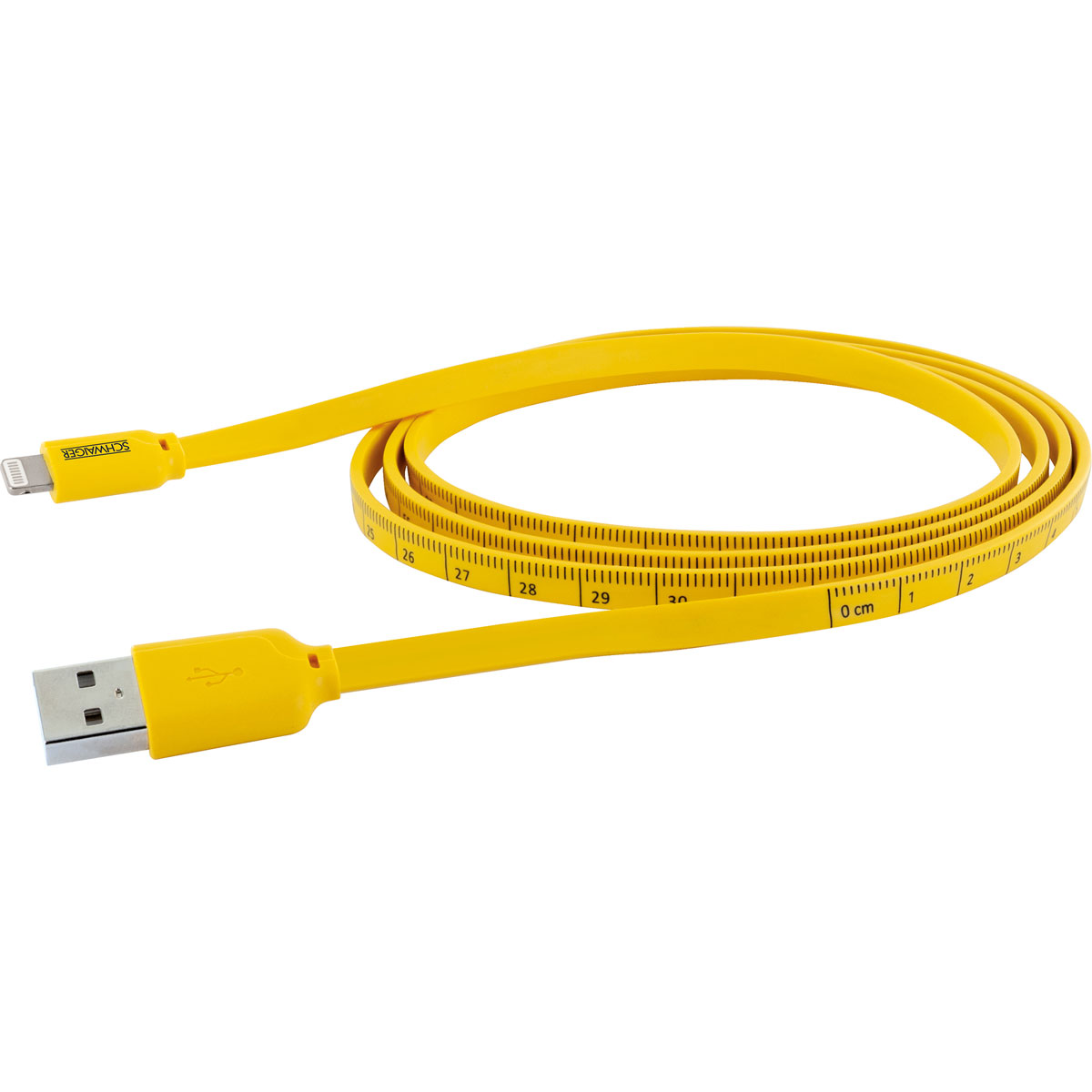 Schwaiger  Sync und Ladekabel für Apple mit Maßband 1,2 m Bild 3