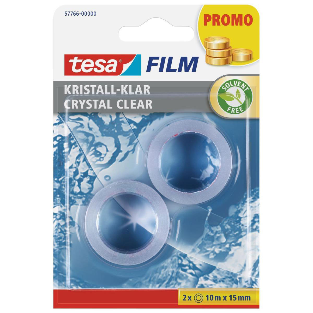 Tesa film kristallklar 2 Rollen 10 m x 15 mm Bild 1