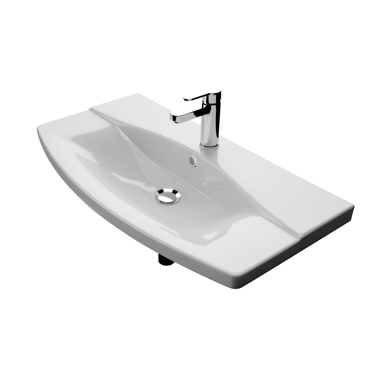 Pelipal Keramikwaschtisch Asti weiß halbrund