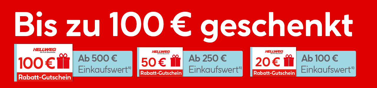 Staffelaktion: Bis zu hundert Euro geschenkt Staffelaktion: Bis zu hundert Euro geschenkt