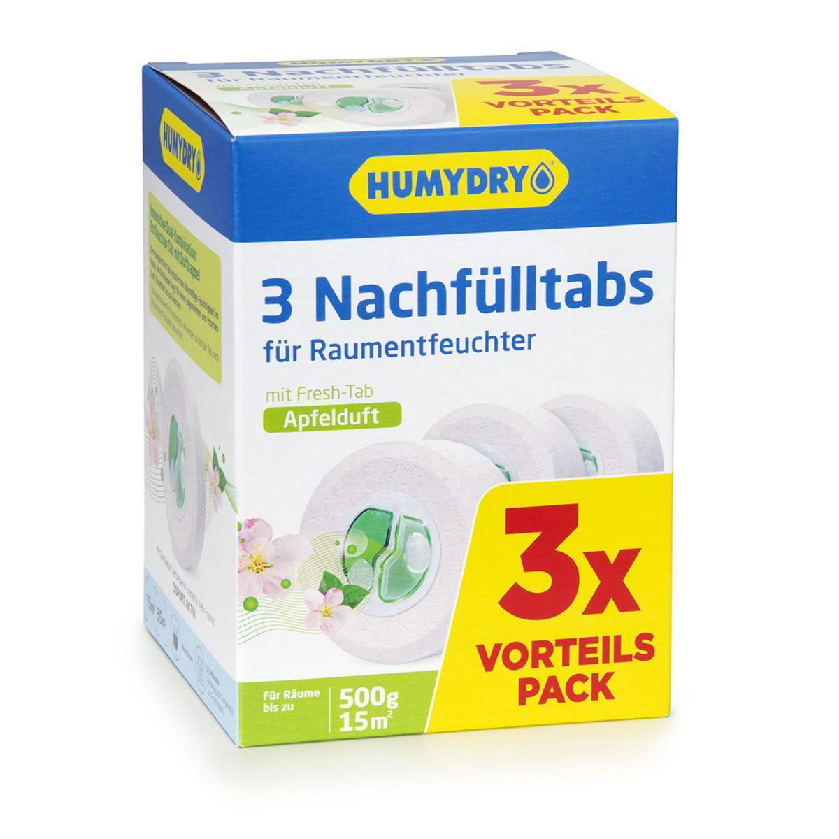 Humydry Nachfülltabs 3 x 500g Apfel Humydry Nachfülltabs 3 x 500g Apfel