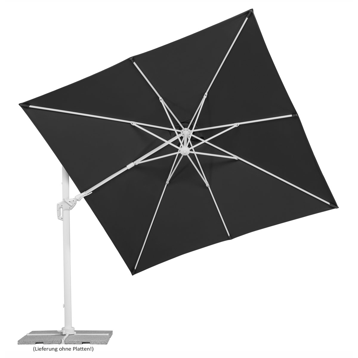 Schneider Schirme Ampelschirm Rhodos Twist Bianco 300 x 300 anthrazit Bild 2