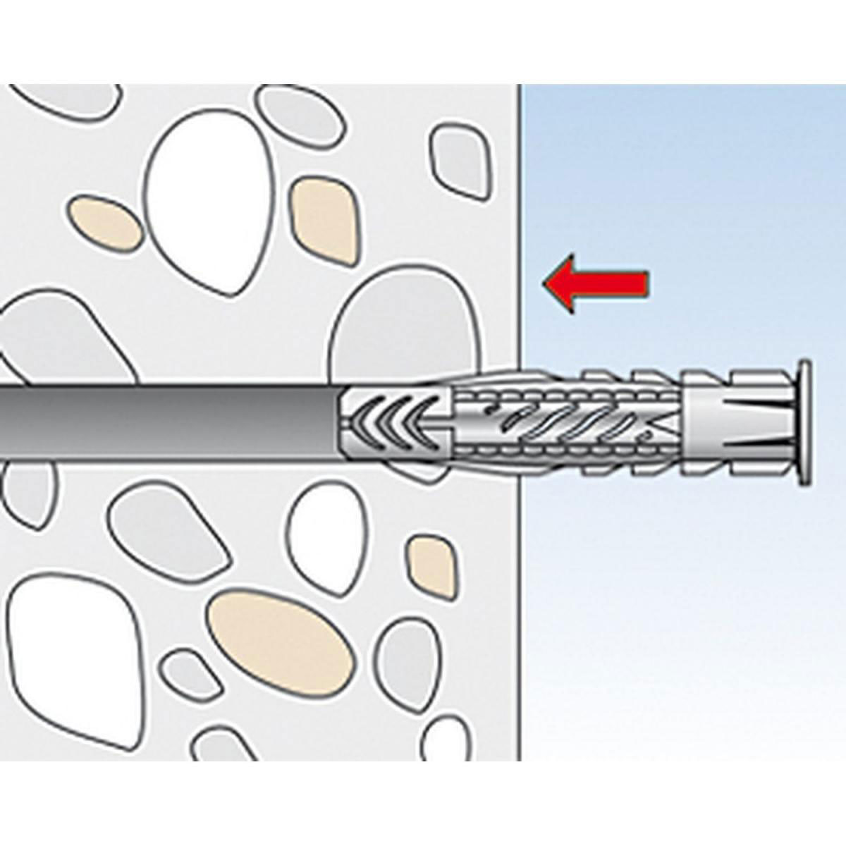 Fischer  Universaldübel 8 x 50 mm mit Rand 75 Stück Bild 4