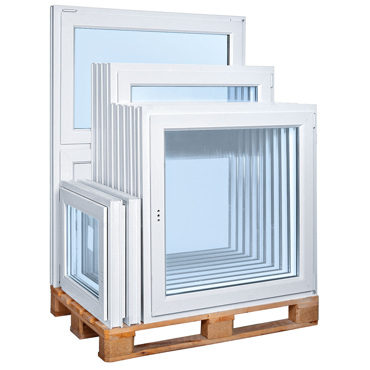 Wärmeschutzfenster Q 71 Premium Serie 3-fach Verglasung weiß 100 x 100 cm Bild 2