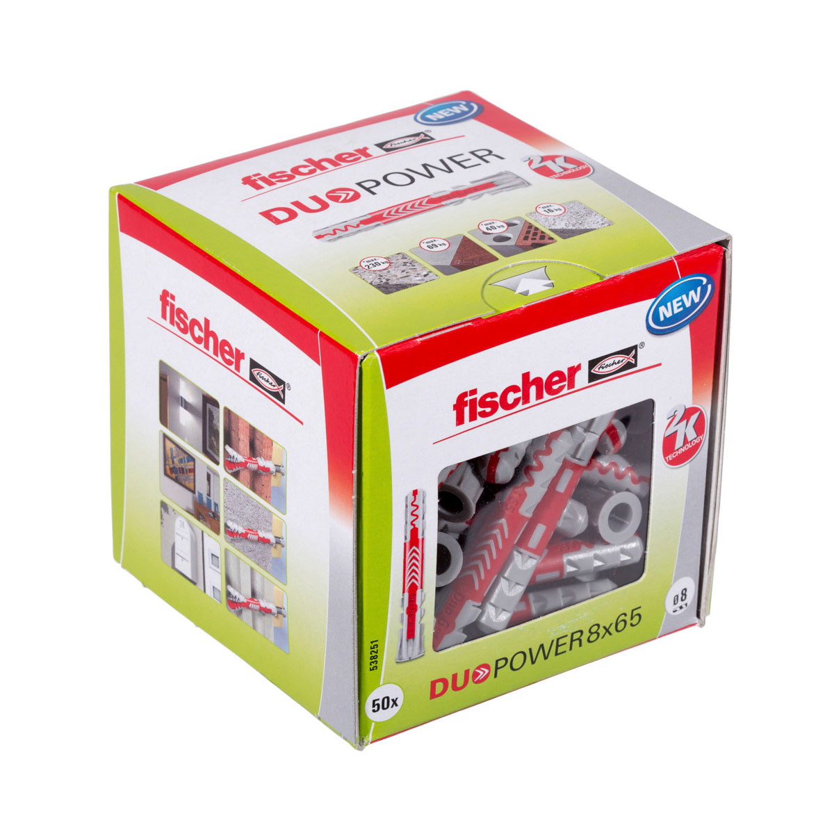 Fischer Dübel DuoPower 8 x 65 mm 50 Stück
