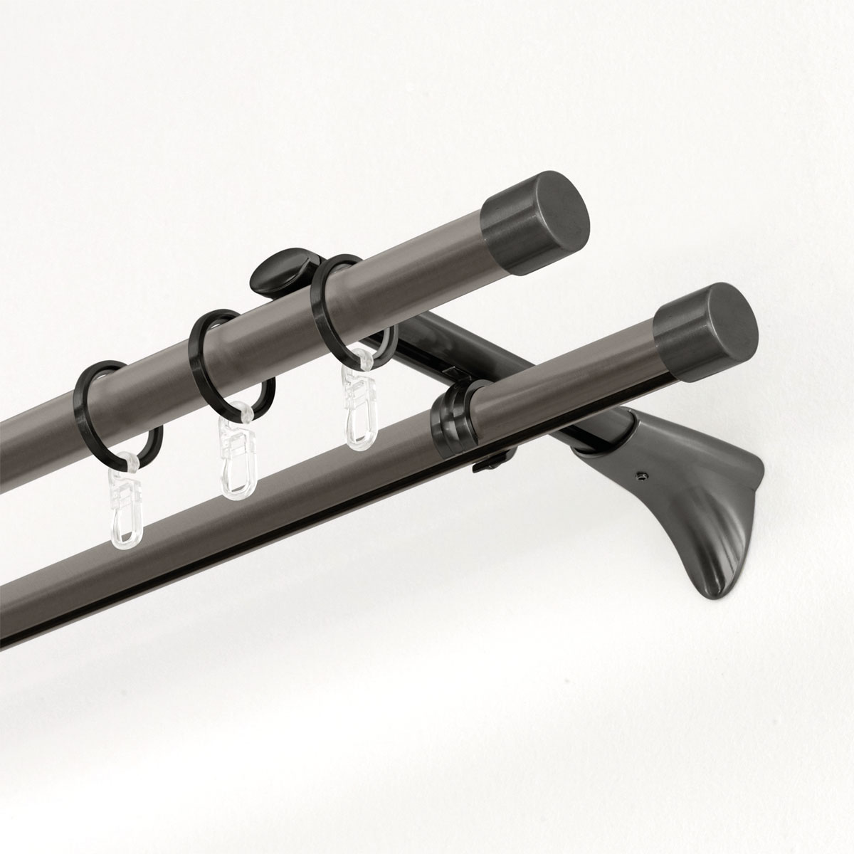 Gardinia  Gardinenstange Chicago mit Innenlauf Durchmesser 16 mm 120 cm titan Bild 6