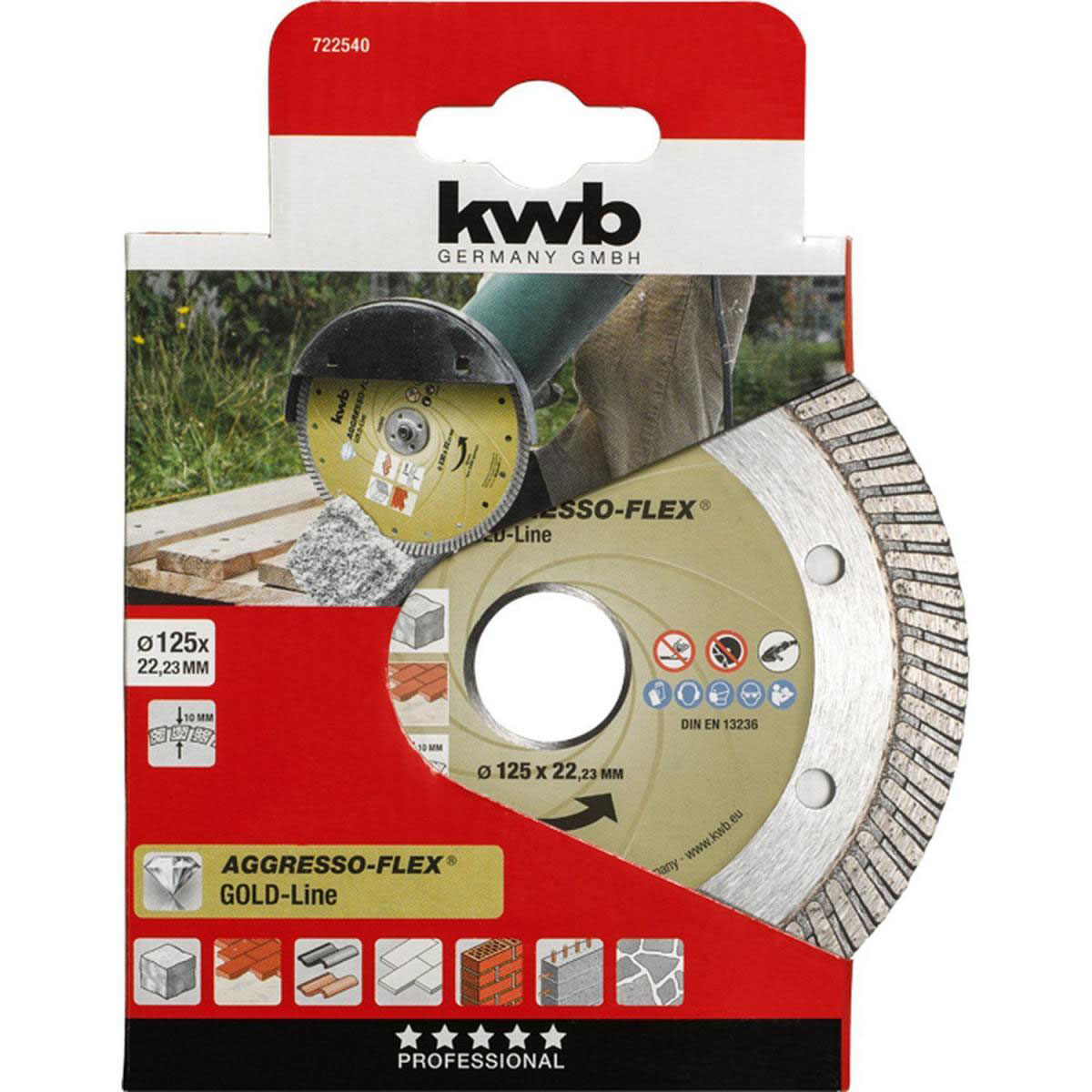 kwb  Trennscheiben Aggreso-Flex Gold-Line Diamant Durchmesser 125 mm Bild 2