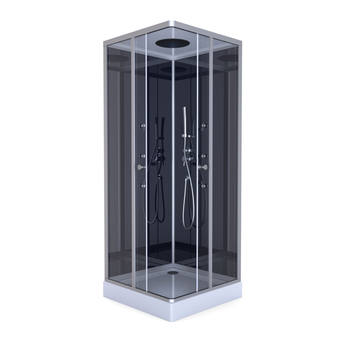 Aurlane Komplettdusche Colours Black 90 x 90 x 215 cm Bild 1