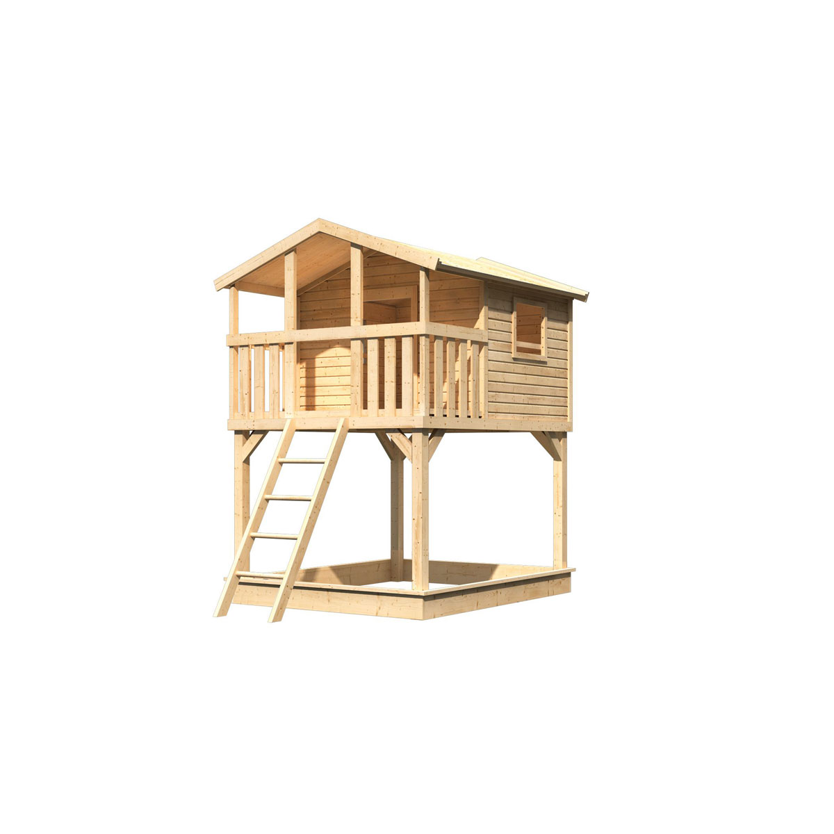 Karibu  Stelzenhaus Benjamin naturbelassen Bild 3