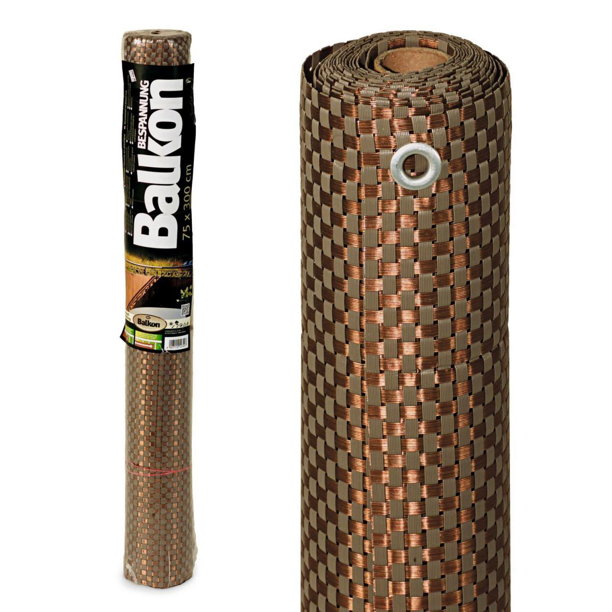 Videx Balkonbespannung mocca-anthrazit 300 x 90 cm