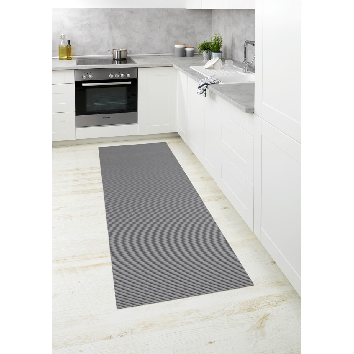 Wenko  Badematte Grau 65 x 200 cm Weichschaummatte Bild 6