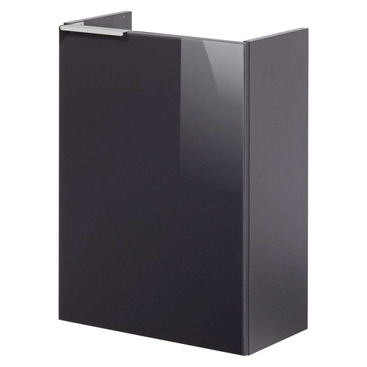 Fackelmann Gäste-WC Waschtischunterschrank rechts SBC 440 x 600 x 243 mm anthrazit/lackiertes Glas Anthrazit