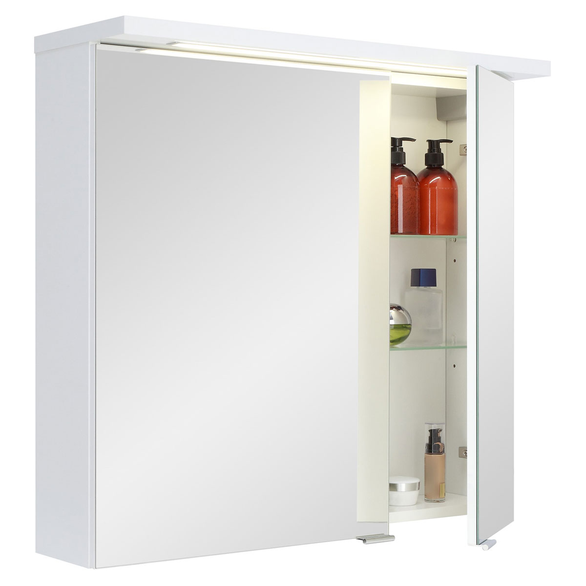 Spiegelschrank Amy, 60cm, weiss matt, 2 Türen, LED-Beleuchtung