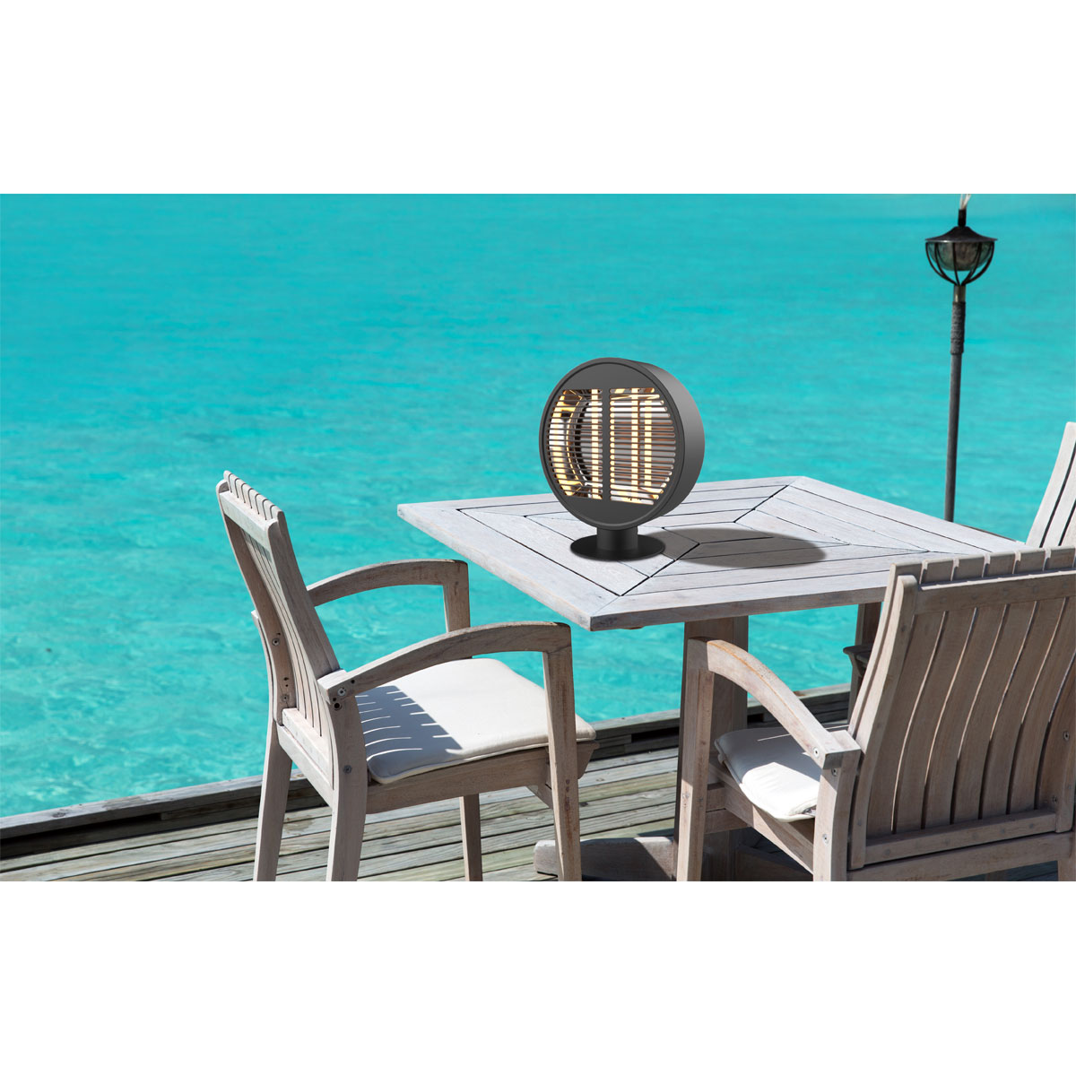 MyFireTool ElektrischerTerassenheizstrahler, 1000W, Farbe: Schwarz Bild 3