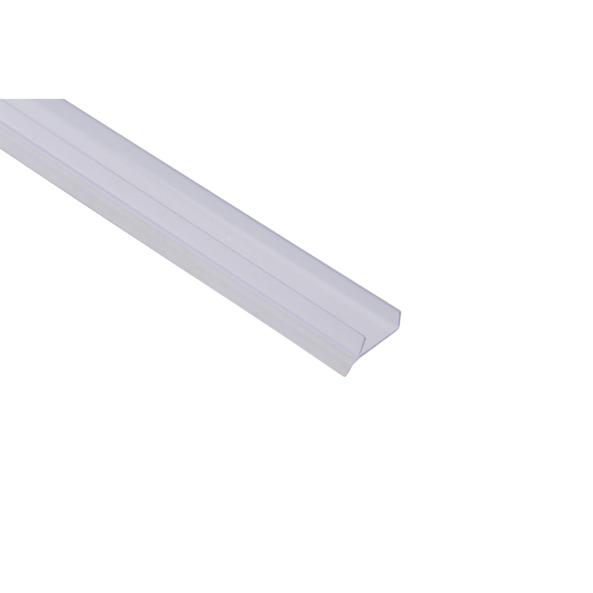 U-Profil mit Weichlippe transparent 15 x 16 x 2700 mm