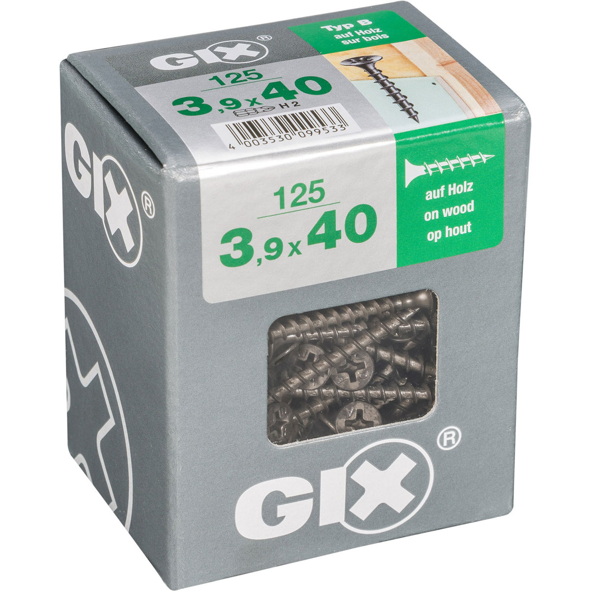 Gix Schnellbauschraube B Trompetenkopf 3,9 x 40 mm 125 Stück