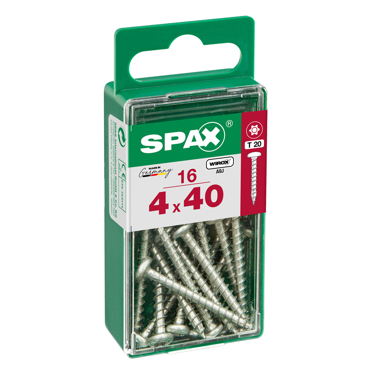 Spax Universalschraube WIROX Rundkopf 4 x 40 mm Torx 16 Stück Spax Universalschraube WIROX Rundkopf 4 x 40 mm Torx 16 Stück