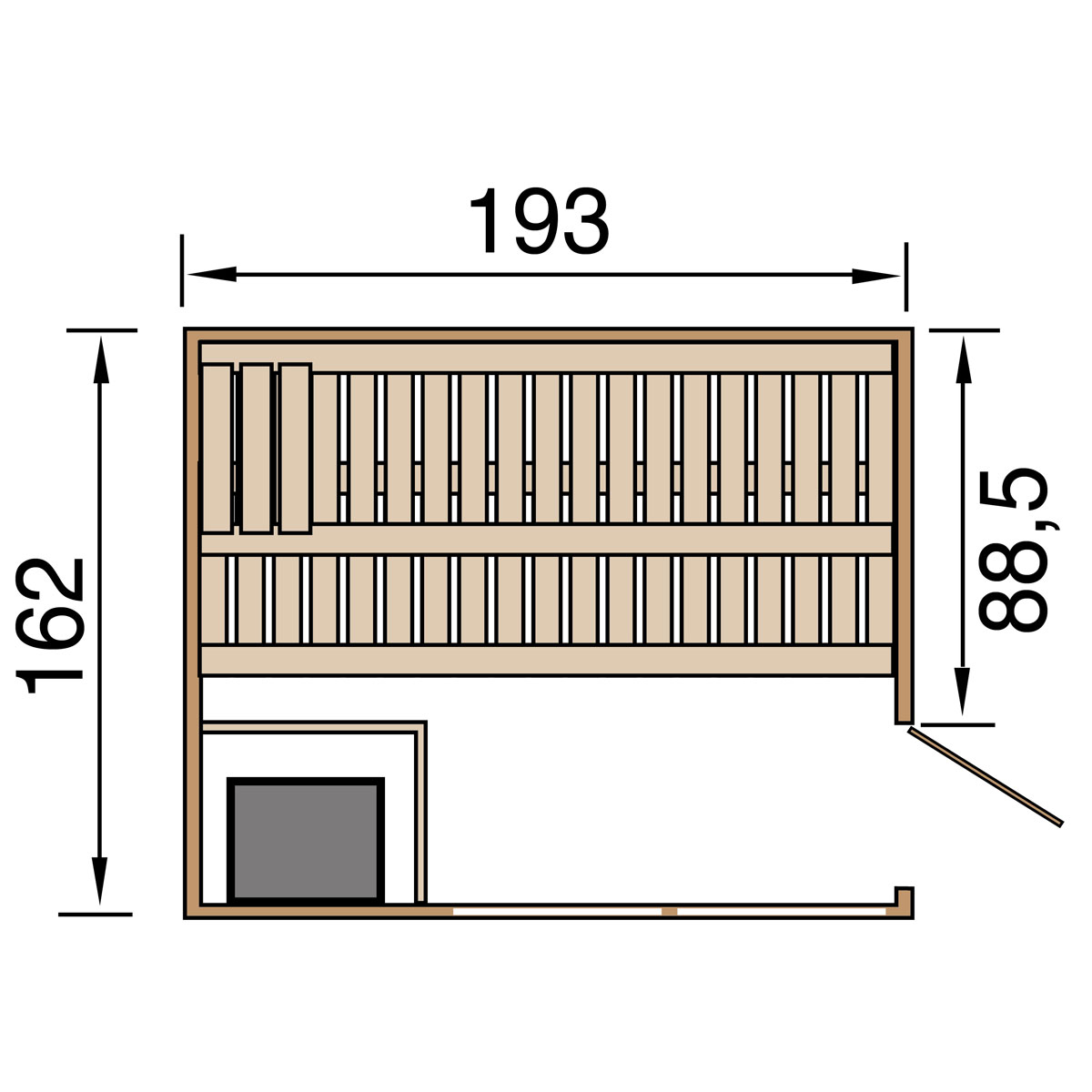 Weka Design-Sauna „Kemi Panorama 1“, 7,5 kW Bild 3