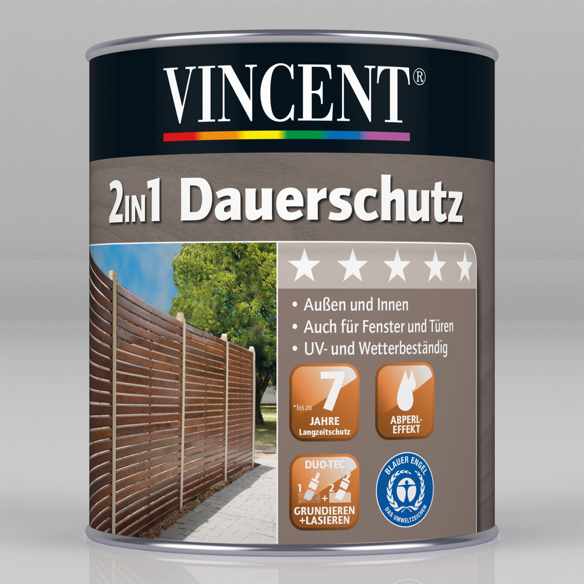 Vincent 2in1 Dauerschutz Mahagoni 2,5 L