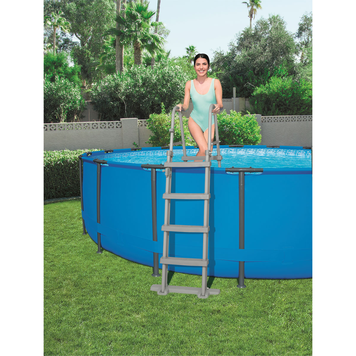Pool-Sicherheitsleiter für Wandhöhe 107 - 122 cm Bild 5