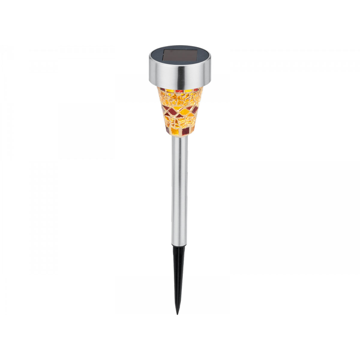 Flector Garten Solarleuchte Mosaikstick bernsteinfarben Bild 2