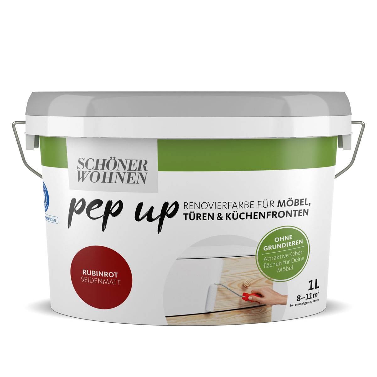 Schöner Wohnen Farbe pep up rubinrot für Möbel Türen und Küchenfronten 1 L Bild 1