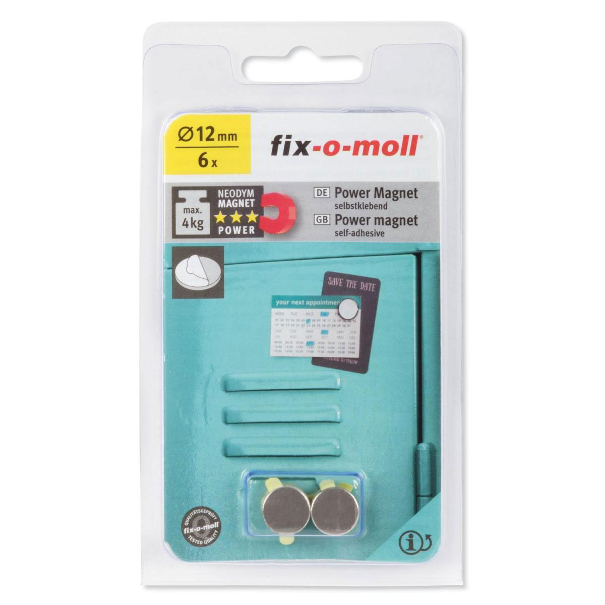 Magnet-Scheibe Neodym sk silber D12 mm 6St