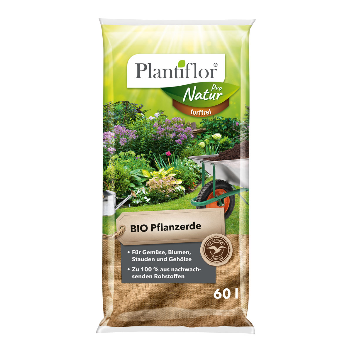 Plantiflor BIO Pflanzerde torffrei 60 L 840215