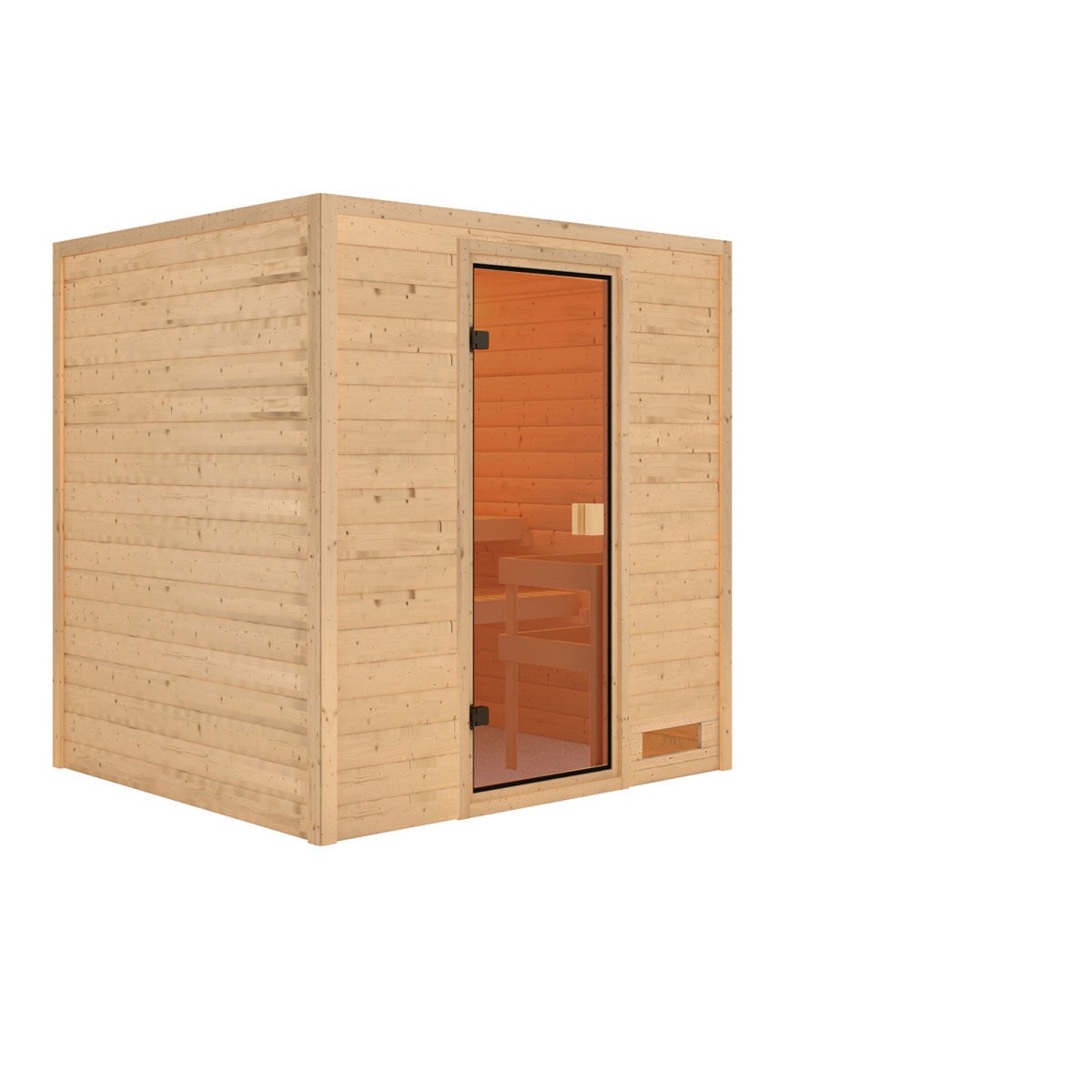 Karibu Sauna Adelina naturbelassen ohne Ofen ohne Dachkranz Bild 2